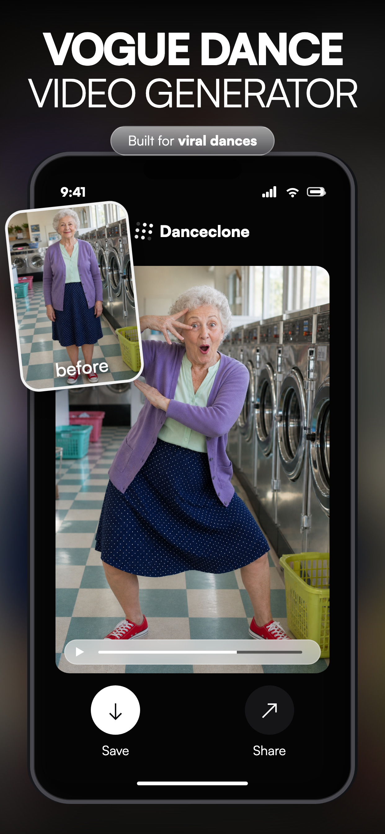 Vogue Dance Video Generator App Store card